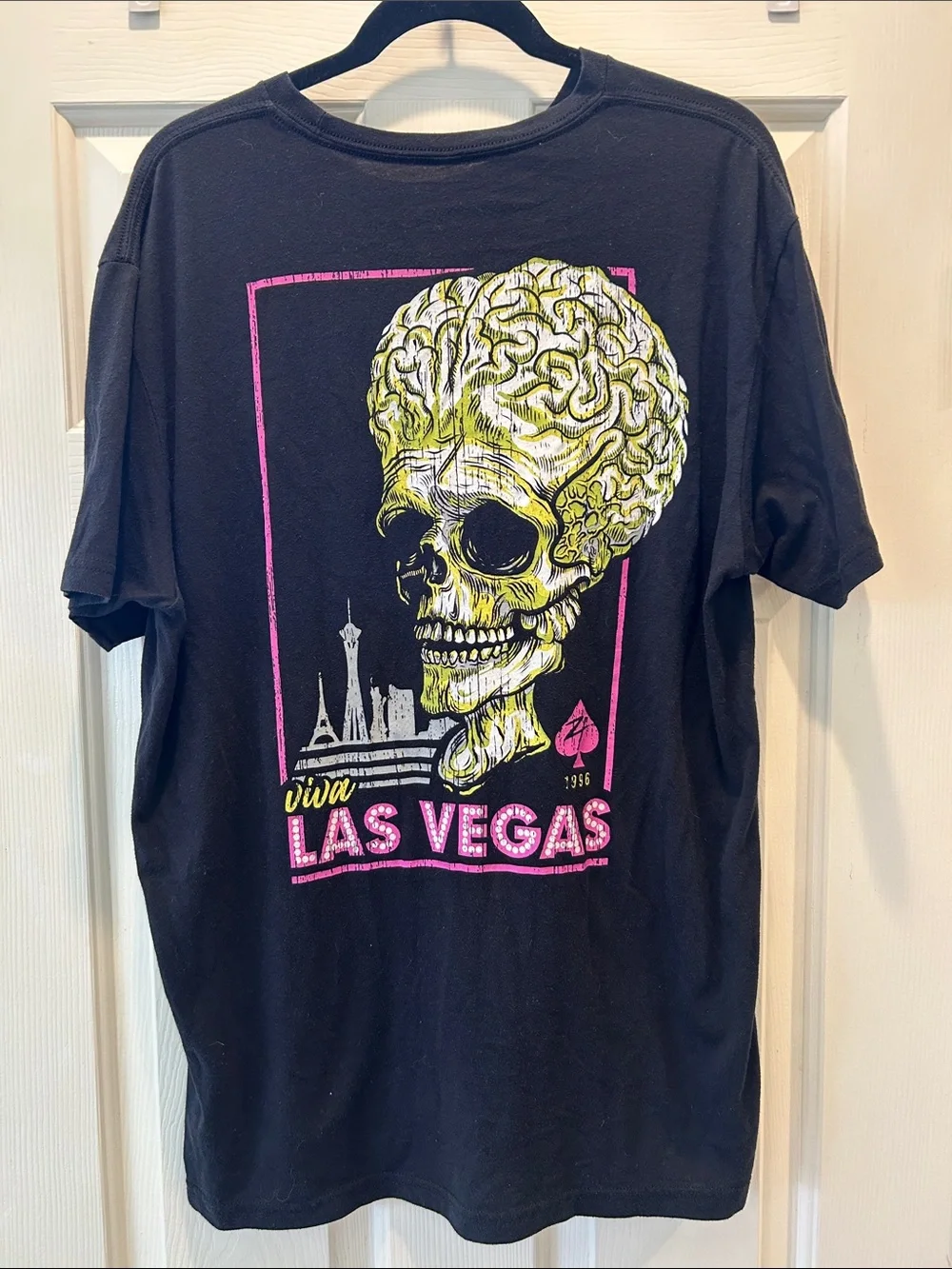 Zero Foxtrot Viva Las Vegas Brain Skill Graphic T-Shirt Black Mens XL